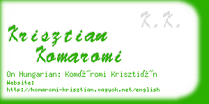 krisztian komaromi business card